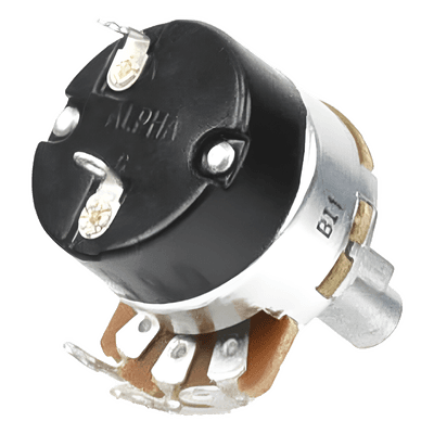 Potenciómetro Rotatorio con Switch / 5 kΩ / 500V AC / 15,000 Ciclos / Eje Plástico 6.5 mm / Montaje 3/8" 32UNEF