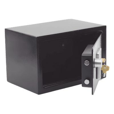 Caja Fuerte Electrónica Compacta / Teclado 3-8 Dígitos / Cerrojos 17 mm / Acero Calibre #9 y #16 / Bloqueo por Intentos Fallidos