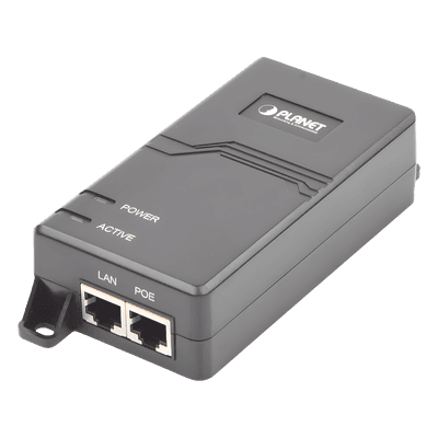 Inyector PoE  IEEE 802.3at, Puertos Gigabit, Hasta 30 W de Salida PoE (Mid-span)