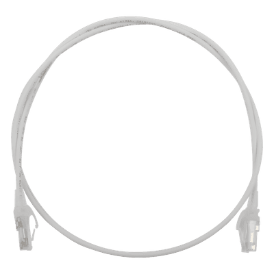 Patch Cord Modular Cat6 UTP / CM/LS0H / 0.91 m (3 ft) / 28AWG Diámetro Reducido / Blanco