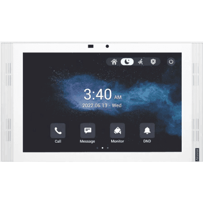 MONITOR COLOR BLANCO DE 10" IPS LCD / CERTIFICADO POR GOOGLE PLAY STORE / ANDROID 12 OS / WI-FI 6 / POE /  SIP / ENTRADAS DE ALARMA / ADMINISTRACIÓN 100 EN LA NUBE