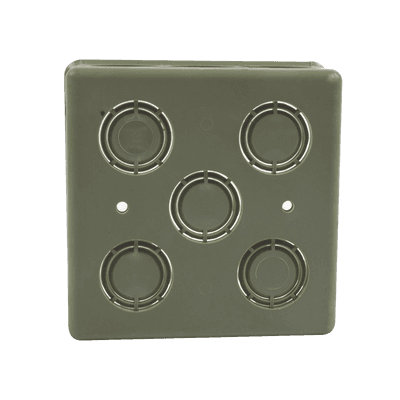 Caja Cuadrada  de 1/2" - 3/4" para PVC Conduti Pesado.