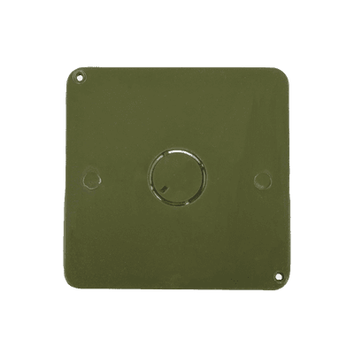 Tapa para Caja Cuadrada de 4 " para instalaciones con tubería PVC Conduit pesado.