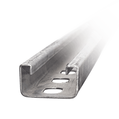 Unicanal Perforado 4 X 2 cm X 3 m / Calibre 12 / Galv. Electrolítico.