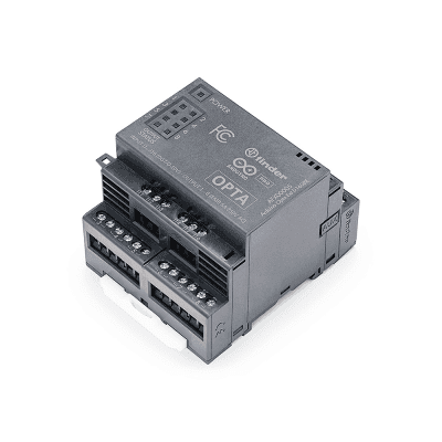 Expansión Digital Arduino Opta® / 16 Entradas Programables / 8 Relés / Electromecánicos 6A 250VAC o Estado Sólido 3A 24VDC / IP20 / Hasta 5 Módulos en Cadena / Compatible Arduino IDE y PLC IDE