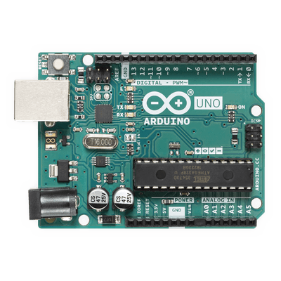Placa de Desarrollo Arduino UNO R3 / Microcontrolador ATmega328P / 14 Pines Digitales / 6 Entradas Analógicas / USB-B / Compatibilidad Shields / Educación e Industria