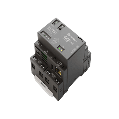 PLC Industrial Arduino Opta / Micro PLC con IoT Industrial / STM32H747XI Dual-Core / 8 Entradas Analógicas-Digitales / 4 Relés 10A / Ethernet / RS485 / WiFi-Bluetooth / IEC-61131-3 / IP20 / cULus-ENEC-FCC-CE
