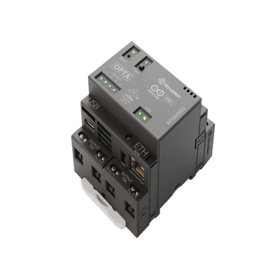 PLC Industrial Arduino Opta / Micro PLC IoT / STM32H747XI Dual-Core / 8 Entradas Analógicas-Digitales / 4 Relés 10A / Ethernet-RS485-WiFi-Bluetooth / IP20 / Certificaciones cULus-ENEC-FCC-CE