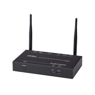 Switch de presentaciones | Resolución 4K |  Diferentes herramientas de colaboración: Anotación, pizarra y captura | inalámbrico con Quad View | Multi-view se pueden compartir hasta 4 fuentes de forma inalámbrica