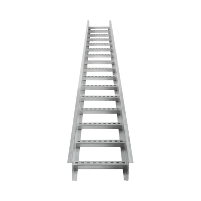 Escalera de Aluminio Portacables / Perfil Z / Peralte 3 1/4" /Paso 9" / Ancho 9" / 3.66 metros / Capacidad Máx. 205 Cables / Incluye Cople Union y Tornillería