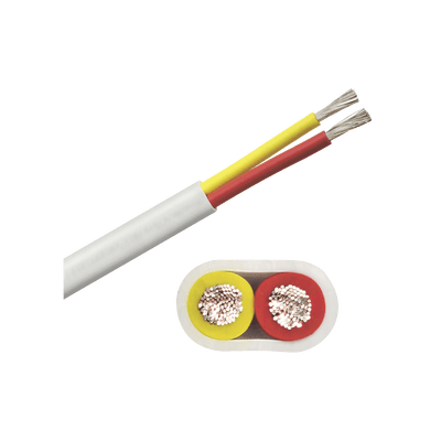 Rollo de cable plano grado marino calibre 10, de 2 conductores (rojo y amarillo) de 100 pies (30.48 m).