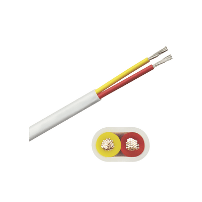 Rollo de cable plano grado marino calibre 14, de 2 conductores (rojo y amarillo) de 500 pies (152.4 m). de 2 conductores (rojo y amarillo)