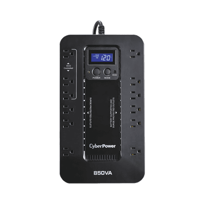UPS de 850 VA/510 W, Topología Standby con Modo Ahorrador ECO, Entrada 120 Vca NEMA 5-15P, Con 12 Tomas NEMA 5-15R