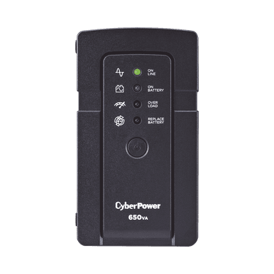 UPS de 650 VA/400 W, Topología Standby, Compacto, Entrada 120 Vca NEMA 5-15P, Con 3 Tomas Respaldo/Protección y 3 Tomas Solo Protección NEMA 5-15R