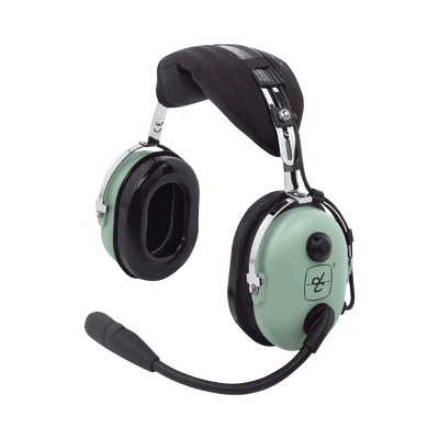 Auriculares de ala fija con atenuación de ruido pasivo para aviación general