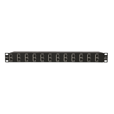 Protector Rack 12 Puertos / RJ45 / 10 GbE / PoE y PoE+ / CAT5e CAT6 CAT6A