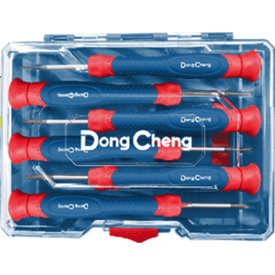 Juego de Desarmadores de Precisión 6 Piezas / Puntas Planas y Phillips / Mangos Ergonómicos Antideslizantes / Acero CR-V / Estuche Organizador
