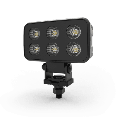 Luz de Trabajo LED Cuadrada / 4630 Lúmenes / 6 LED / 12-24 Vcd / Haz Amplio 64 x 101 mm / IP Resistente a Impactos