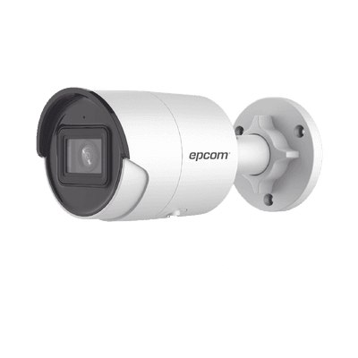 Bala IP 4 Megapixel / Lente 2.8 mm / 40 mts IR EXIR / IP67 / WDR 120 dB / PoE / Micrófono Integrado / ACUSENSE (Filtro de Falsas Alarmas) / Ultra Baja Iluminación