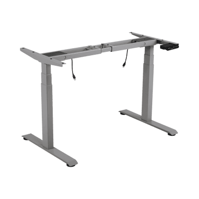 Base de Escritorio Motorizado Profesional / Altura Ajustable 60-125cm / Estructura Estable / Funcionamiento Suave / 3 Preset de Posiciones / Color Gris / Soporta hasta 100Kg de carga