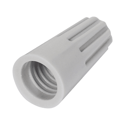 Capuchón roscable / 18 AWG / Gris / Paquete de 25 piezas.