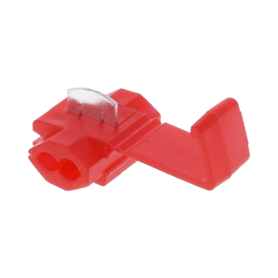 Terminal tipo almeja / 22 - 18 AWG / Rojo / Paquete de 25 piezas.