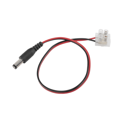 Cable de Alimentación con Conector Macho a Bloque de Terminal Atornillable / Calibre 18 AWG / Longitud 28.5 cm (11.22 Pulgadas) / Ideal para Alimentación de Cámaras