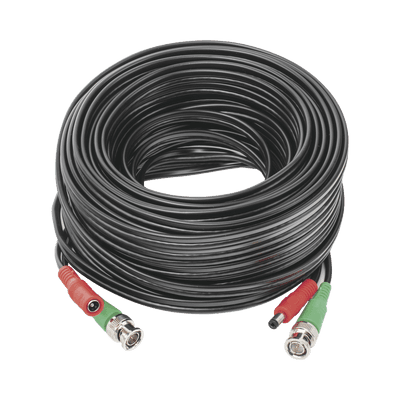 Cable Coaxial (BNC RG59) + Alimentación / SIAMES / 20 Metros (65.62 Pies) / Aleación Cobre + Aluminio CCA / Para Cámaras 4K / Uso Interior y Exterior