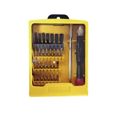 Juego de 31 Destornilladores de Precisión (puntas) con Mango y Extensor.