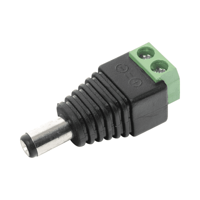 Adaptador Macho Tipo Jack de 3.5 mm (0.14 Pulgadas) Polarizado de 12 Vcc / Terminales Tipo Tornillo / Polarizado (+/-) / Ideal para Cámaras de Video Vigilancia