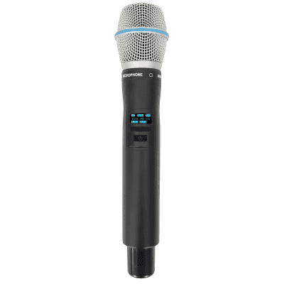Micrófono Mano Inalámbrico EP-59H | Rango Frecuencia 470-510MHz, 540-590MHz, 640-690MHz, 807-830MHz | Potencia Salida ≥10dBm | Autonomía >10 Horas | Mute Automático por Caída | Display OLED | 7 Niveles Potencia Aju