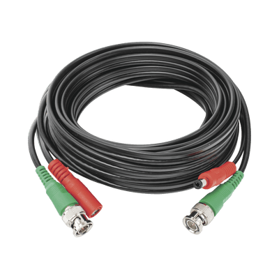Cable Coaxial (BNC RG59) + Alimentación / SIAMES / 5 Metros (16.40 Pies) / 100% Cobre / Para Cámaras 4K / Uso Interior y Exterior