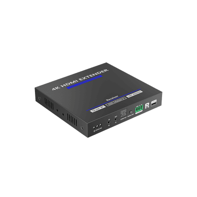 Receptor Compatible para Kits TT592 | Resolución 4K@60Hz | Cat 5e/6 | Distancia de 100 m | IPCOLOR | Control IR | Cero Latencia | Compatible con Switch Gigabit.