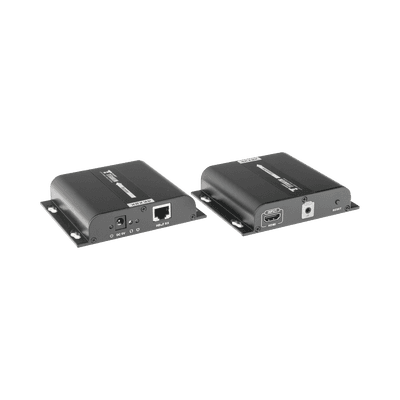 Kit Extensor HDMI para distancias de 120 metros / Resolución 4K @ 30Hz / Cat 5e/6 / Soporta conexión Uno a Uno y Uno a Muchos / Hasta 253 Rx / HDbitT / Soporta control remoto del equipo fuente.
