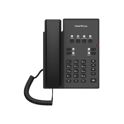 Teléfono IP para Hotelería, profesional con 8 teclas programables para servicio rápido, plantilla personalizable con PoE