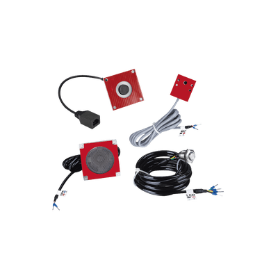 KIT de Accesorios para el modelo PA2F, incluye cámara, micrófono, parlante y botón, múltiples aplicaciones