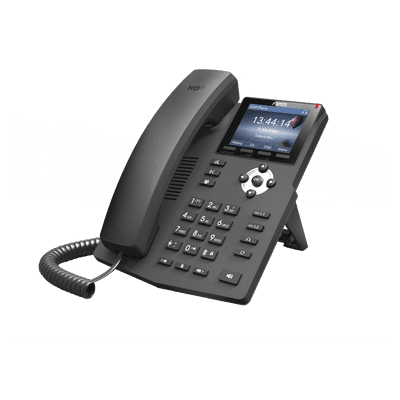 Teléfono IP empresarial para 2 lineas SIP con pantalla LCD de 2.4 Pulgadas a color y conferencia de 3 vías