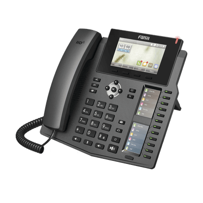 Teléfono IP empresarial para 20 líneas SIP, Voz HD, 3 Pantallas LCD a Color, 12 teclas BLF, PoE