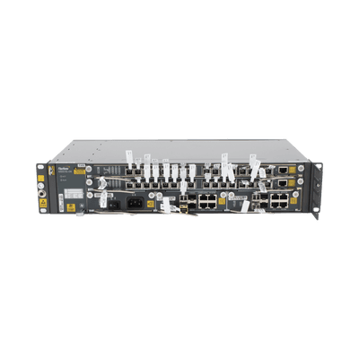 OLT Carrier Class Modular GPON, 2 Ranuras, Incluye 2 Tarjetas de Servicio de 16 puertos GPON, (32 Modulos GPON C+ Incluidos) 1 Fuente de CA, 2 UR, Incluye Instalación de software UNM2000, (Interoperabilidad con ONU´s de Terceros sin Costo)