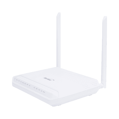 ONU GPON WiFi (2.4/5 GHz), 2 Antenas de 5 dBi, Compatible con OLTs de Terceros, MIMO 2x2, 4 puertos Gigabit + 1 POTS + USB, conector SC/UPC, (Gestión WAN desde la Interfaz de la ONU)