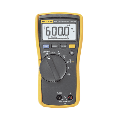 Multímetro Digital Básico para Electricista, Uso con Voltaje Máximo de 600 V y Pantalla LED Retroiluminada