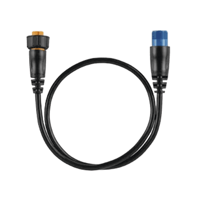 Cable adaptador para conectar un transductor de 8 pines con XID a un puerto de sonda de 12 pines a un dispositivo náutico compatible.