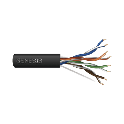 Bobina de Cable de 305 Metros (1000 Pies) UTP Cat6 RISER / Color Negro / UL, CMR SPNLS, Probado a 350 Mhz / Para Aplicaciones de CCTV, Redes de Datos, IP Megapixel, Control RS485
