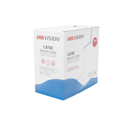 Bobina de Cable UTP 305 Metros (1000 Pies) / Cat5E (24 AWG) / Color Azul / PVC (CM) / Uso en Interior / 100% Cobre / Aplicaciones de CCTV y Redes de Datos