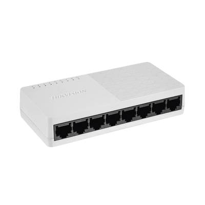 Switch No Administrable de Escritorio de 8 Puertos / Fast Ethernet  10 / 100 Mbps / Diseño Compacto y Estetico