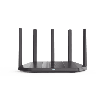 Router Inalámbrico / Wifi 6 / Hasta 3000 Mbps / MESH / Doble Banda AC (2.4 GHz y 5 GHz) / 4 Puertos 1000 Mbps /  5 Antenas Omnidireccional / Interior / Beamforming Optimizado /  Administración Gratuita desde la Nube