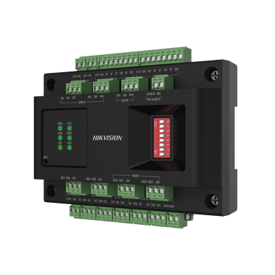 Expansor de 2 Puertas para Paneles de Control de Acceso DS-K27 Series / Comunicación RS-485 / 4 Entradas y 2 Salidas Auxiliares