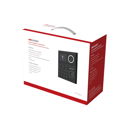 Kit WiFi de Control de Acceso Lite TODO INCLUIDO con Lector de Rostros, Tarjetas y Huellas / 500 Rostros / Compatible con App HIKConnect / Incluye Electroimán  Botón de Salida y Montajes Z y L para imán / HIK-IA