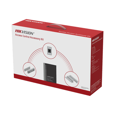 Kit de Accesorios para Ctrl de Acceso / Fuente 12 Vcd 2 A, Botón de Salida y Chapa Magnética 600 Lbs / Para instalación de control de acceso autónomo (Facial Min Moe, Teclados, Lectores de Huella etc)