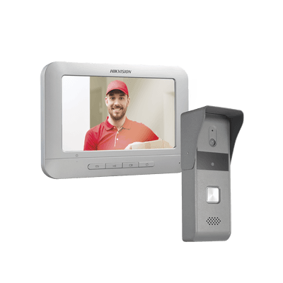 Kit de Videoportero Analógico con Pantalla LCD a Color de 7" / Frente de Calle para Exterior IP65 / Salida de Relevador